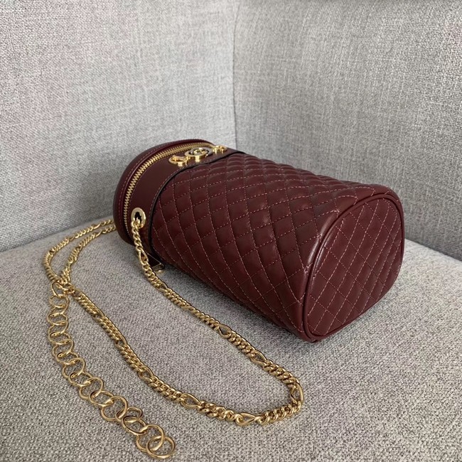 Gucci Quilted leather belt bag 572298 Burgundy