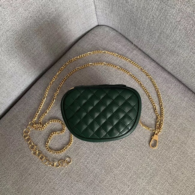 Gucci Quilted leather belt bag 572298 green