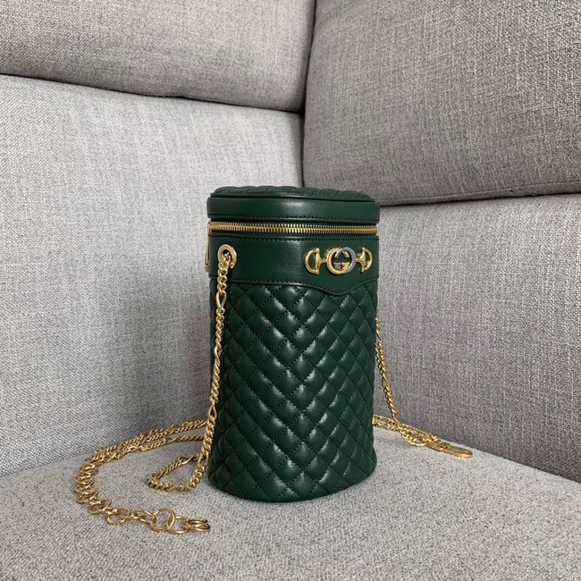 Gucci Quilted leather belt bag 572298 green