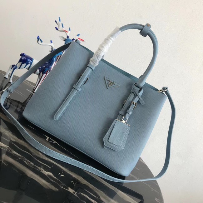 Prada Saffiano original Leather Tote Bag BN2838 sky blue