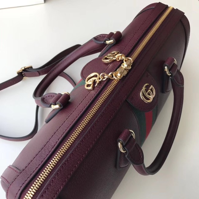 Gucci Ophidia medium top handle bag 524532 Burgundy