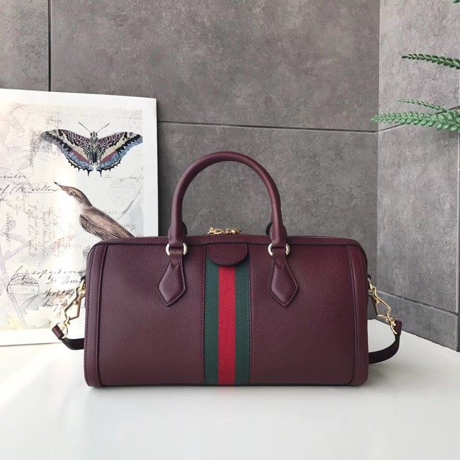 Gucci Ophidia medium top handle bag 524532 Burgundy