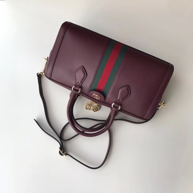 Gucci Ophidia medium top handle bag 524532 Burgundy