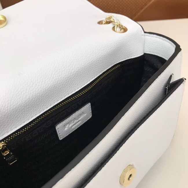 Prada Calf leather shoulder bag 3011 white