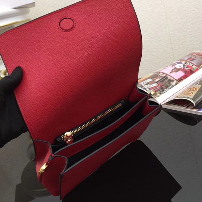 Prada Calf leather shoulder bag 66133 red