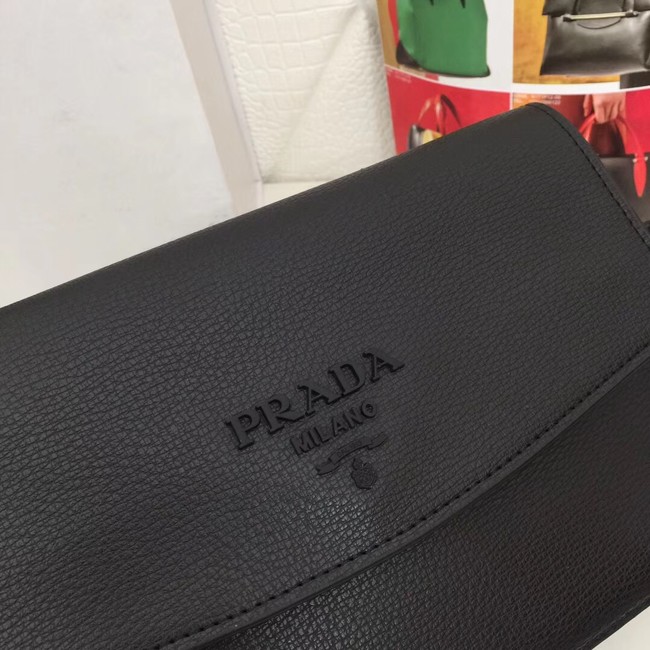 Prada Calf leather shoulder bag 66138 black
