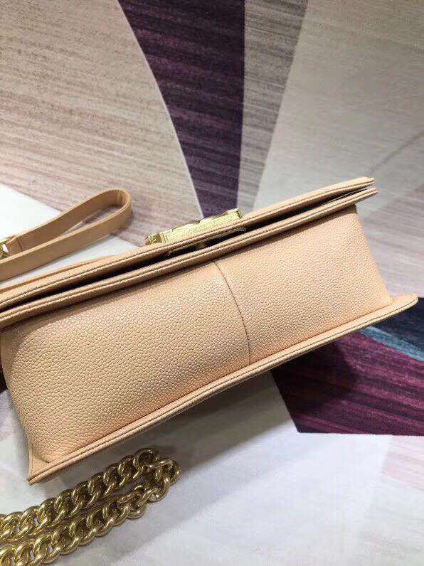 Chanel Leboy Original Calfskin leather Shoulder Bag apricot A67086 Gold