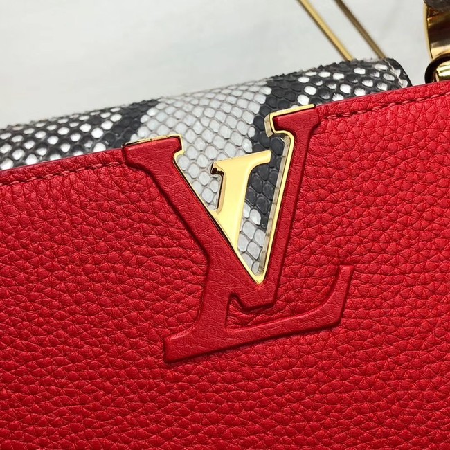 Louis vuitton original taurillon leather Capucines BB M48865 red