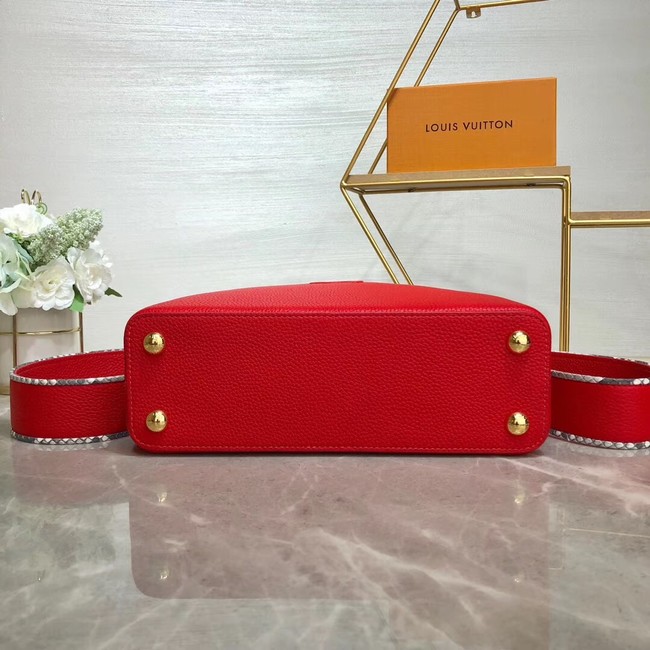 Louis vuitton original taurillon leather Capucines BB M48865 red