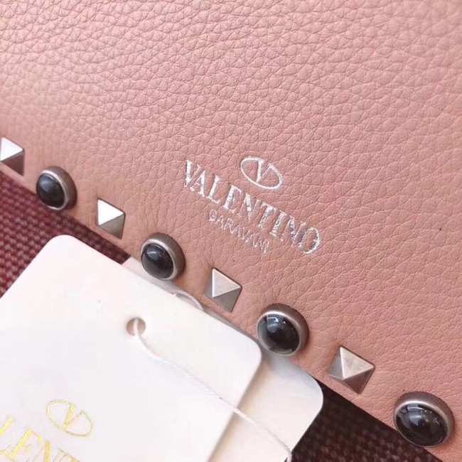 Valentino Garavani Rockstud leather shoulder bag 7279 pink
