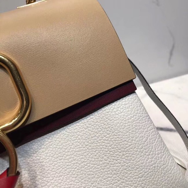 Valentino Garavani VRING Small leather shoulder bag 00843 Apricot&white