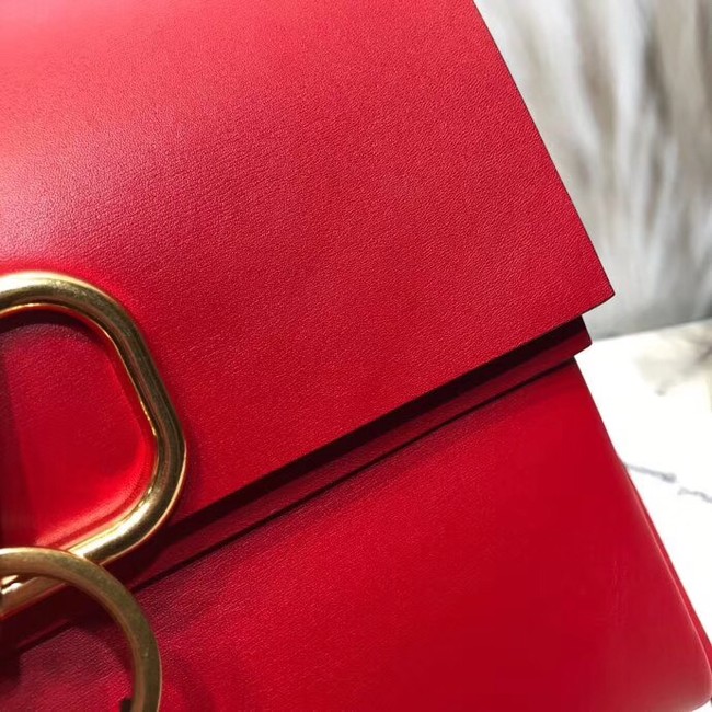 Valentino Garavani VRING Small leather shoulder bag 00843 red