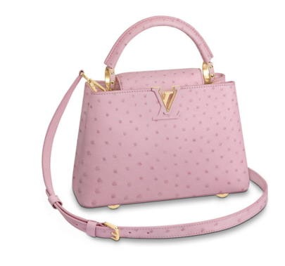 Louis vuitton original Ostrich pattern CAPUCINES BB M94587 Eau de Rose