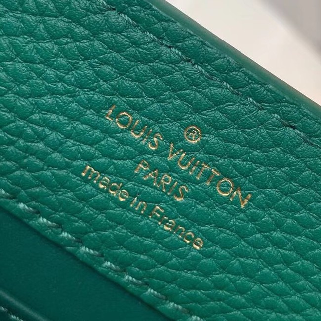 Louis vuitton original taurillon leather Capucines Mini N95509 green