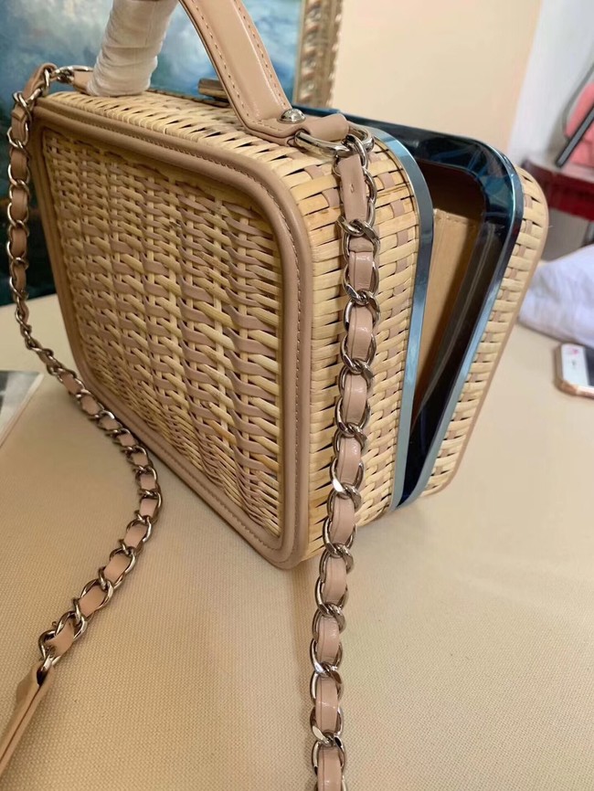 Chanel Vanity Case Original Weave A93343 Light brown