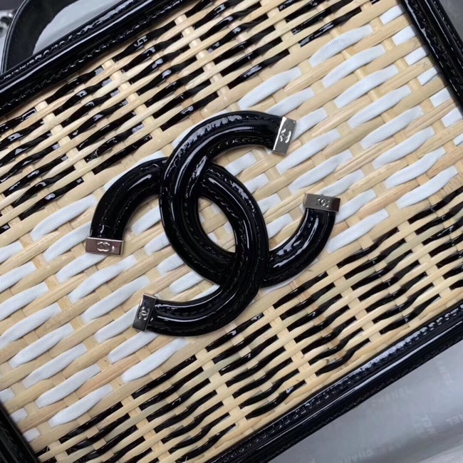 Chanel Vanity Case Original Weave A93343 black