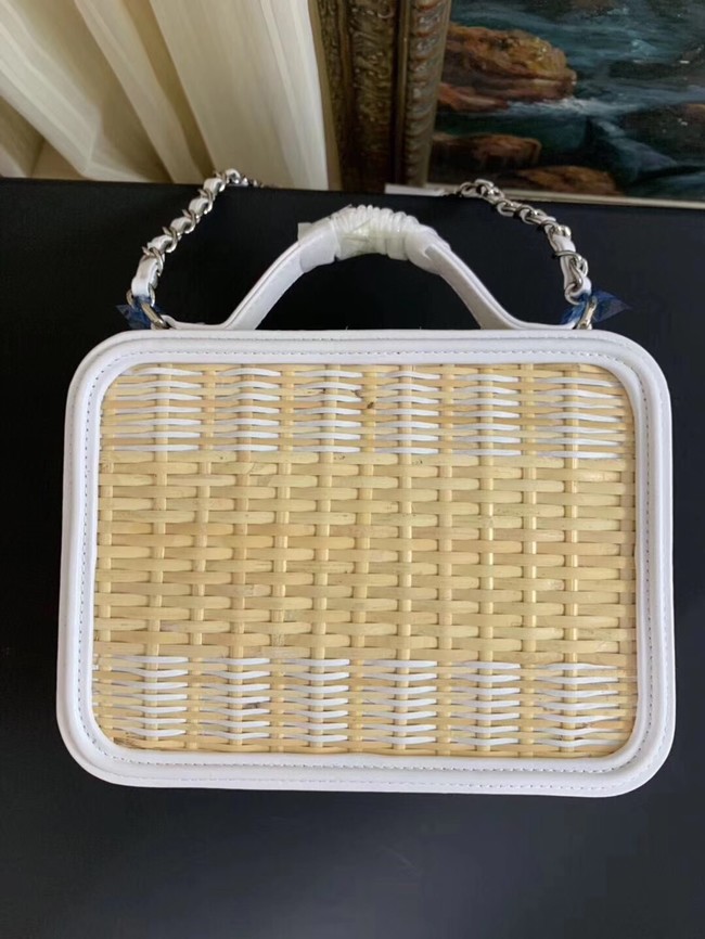 Chanel Vanity Case Original Weave A93343 white