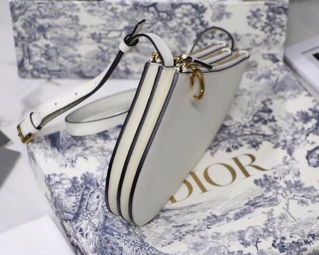 Dior SADDLE BAG CALFSKIN Shoulder Bag 83165 white