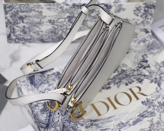 Dior SADDLE BAG CALFSKIN Shoulder Bag 83165 white