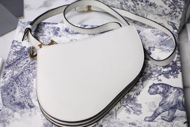 Dior SADDLE CALFSKIN CLUTCH S5642 white