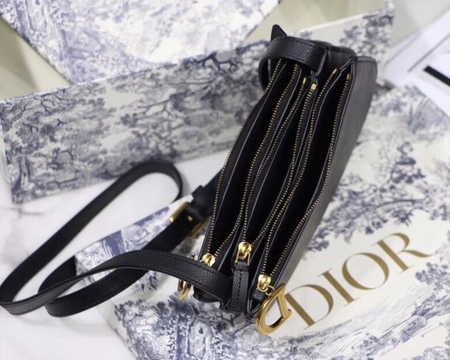 Dior SADDLE BAG CALFSKIN Shoulder Bag 83165 black