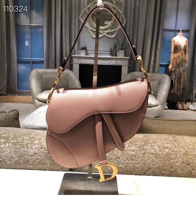 Dior SADDLE-TAS VAN KALFSLEER M0446C light pink