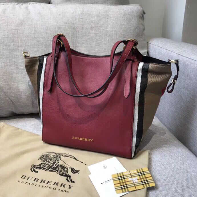 BURBERRY The Canter Original Leather Bag 30291 Burgendy