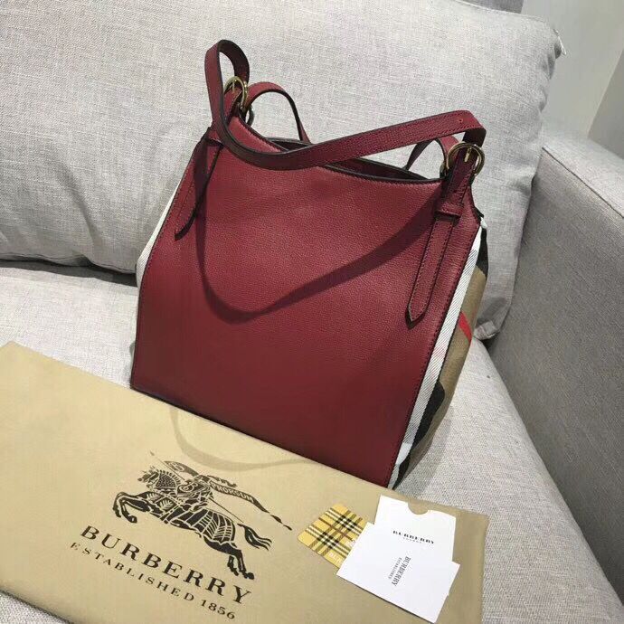 BURBERRY The Canter Original Leather Bag 30291 Burgendy