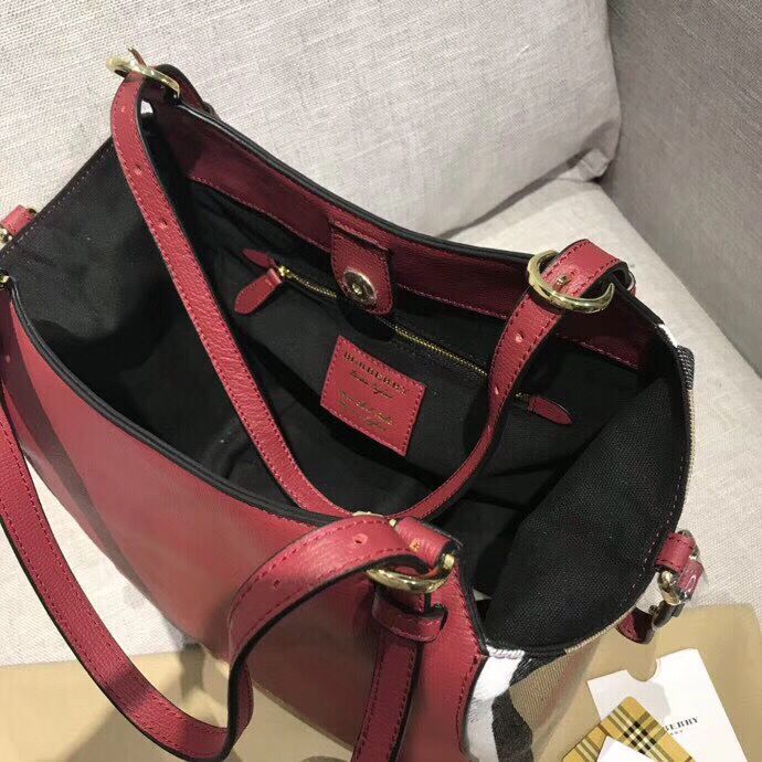 BURBERRY The Canter Original Leather Bag 30291 Burgendy