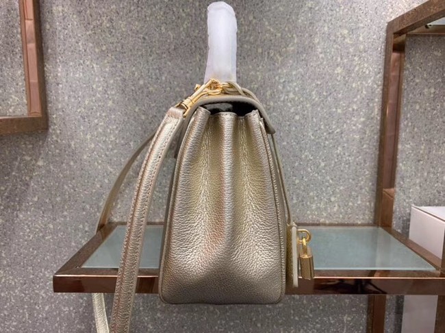 CELINE SMALL 16 BAG IN LAMINATED GRAINED CALFSKIN 188003 GOLD