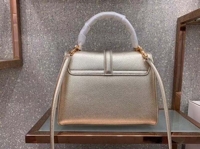 CELINE SMALL 16 BAG IN LAMINATED GRAINED CALFSKIN 188003 GOLD