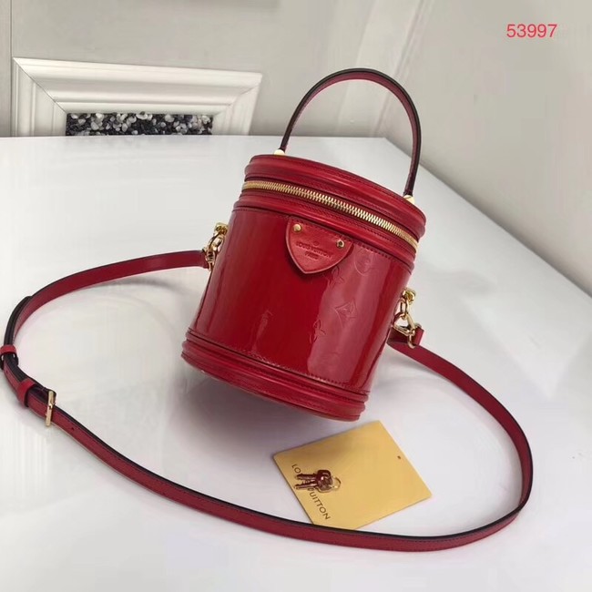 Louis vuitton original Monogam vernis CANNES tote M53997 red