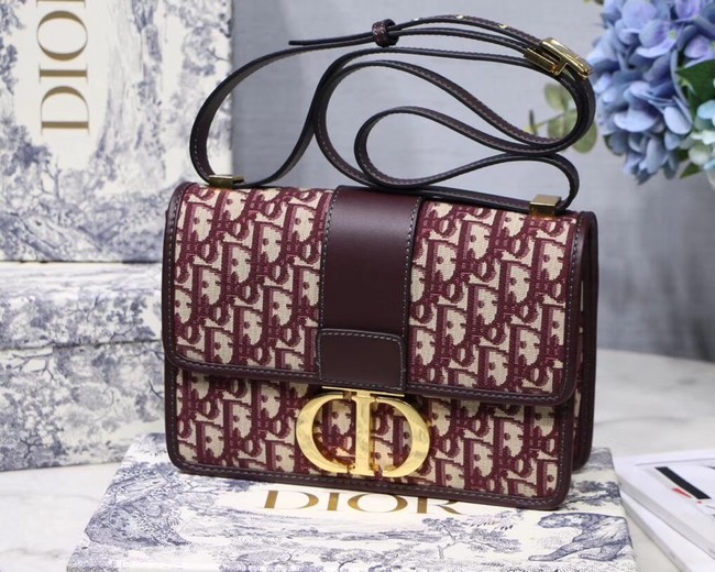 Dior 30 MONTAIGNE DIOR OBLIQUE BAG M9203 burgundy