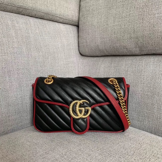 Gucci GG Marmont small shoulder bag 443497 black