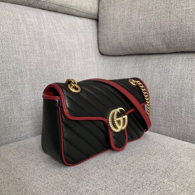 Gucci GG Marmont small shoulder bag 443497 black