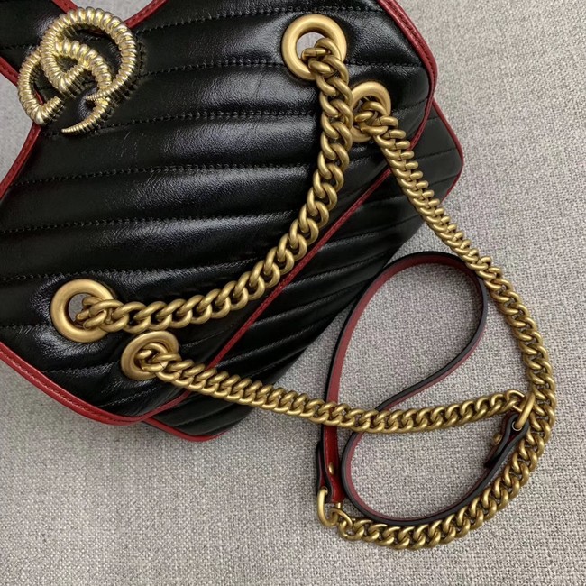 Gucci GG Marmont small shoulder bag 446744 black