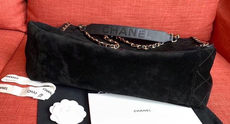 Chanel Flap Shoulder Bags XXL Black CF1553  Gold