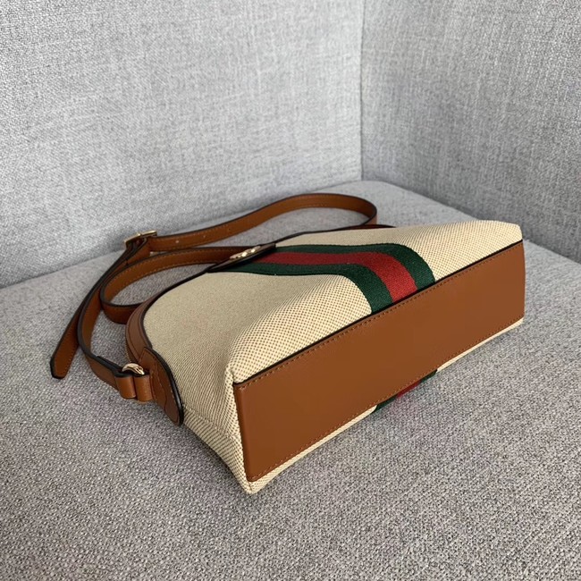 Gucci Vintage canvas shoulder bag 499621 Camel