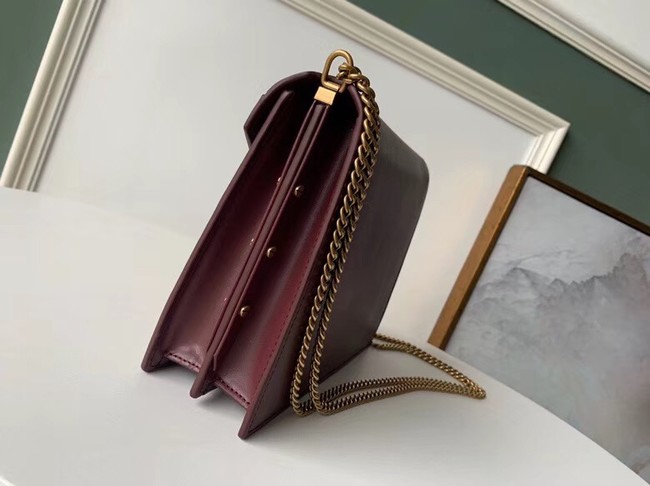 SAINT LAURENT Cassandra leather shoulder bag 532750 Burgundy