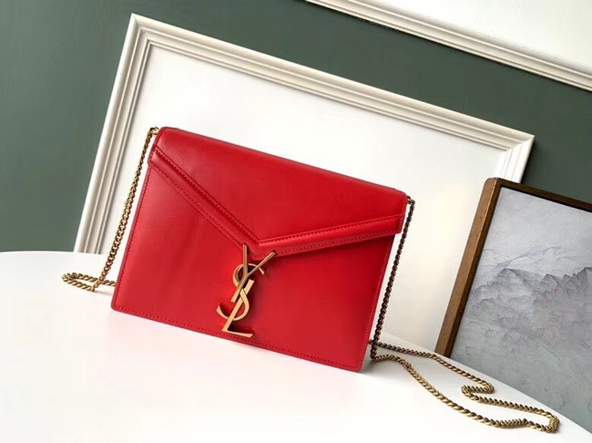 SAINT LAURENT Cassandra leather shoulder bag 532750 red