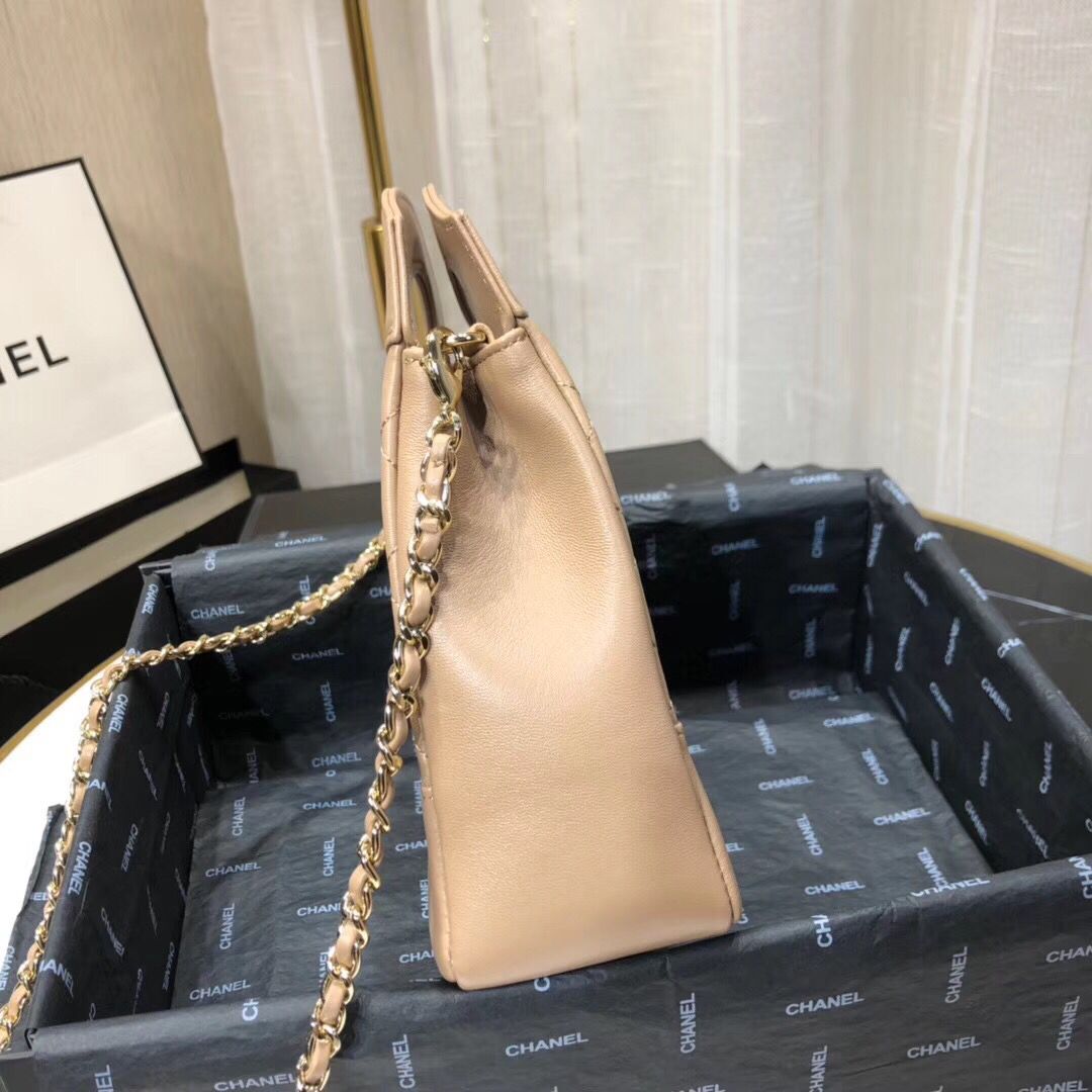 CHANEL Shopping Bag Mini Tote B57979 Apricot
