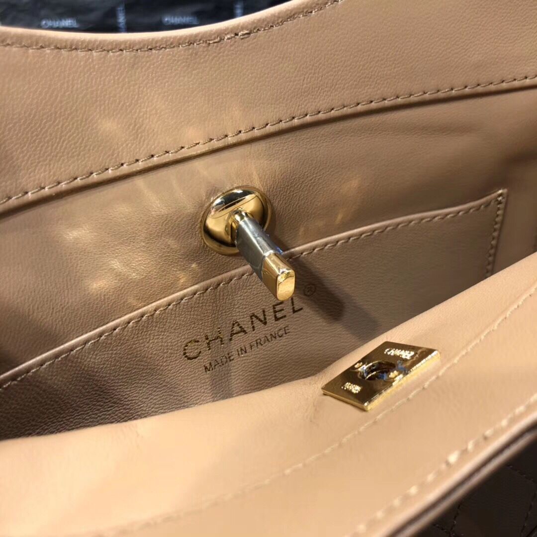 CHANEL Shopping Bag Mini Tote B57979 Apricot