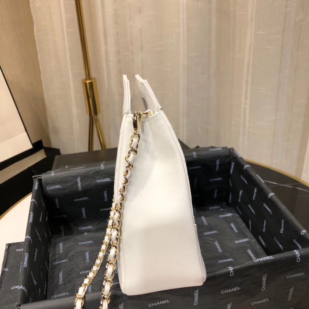 CHANEL Shopping Bag Mini Tote B57979 White