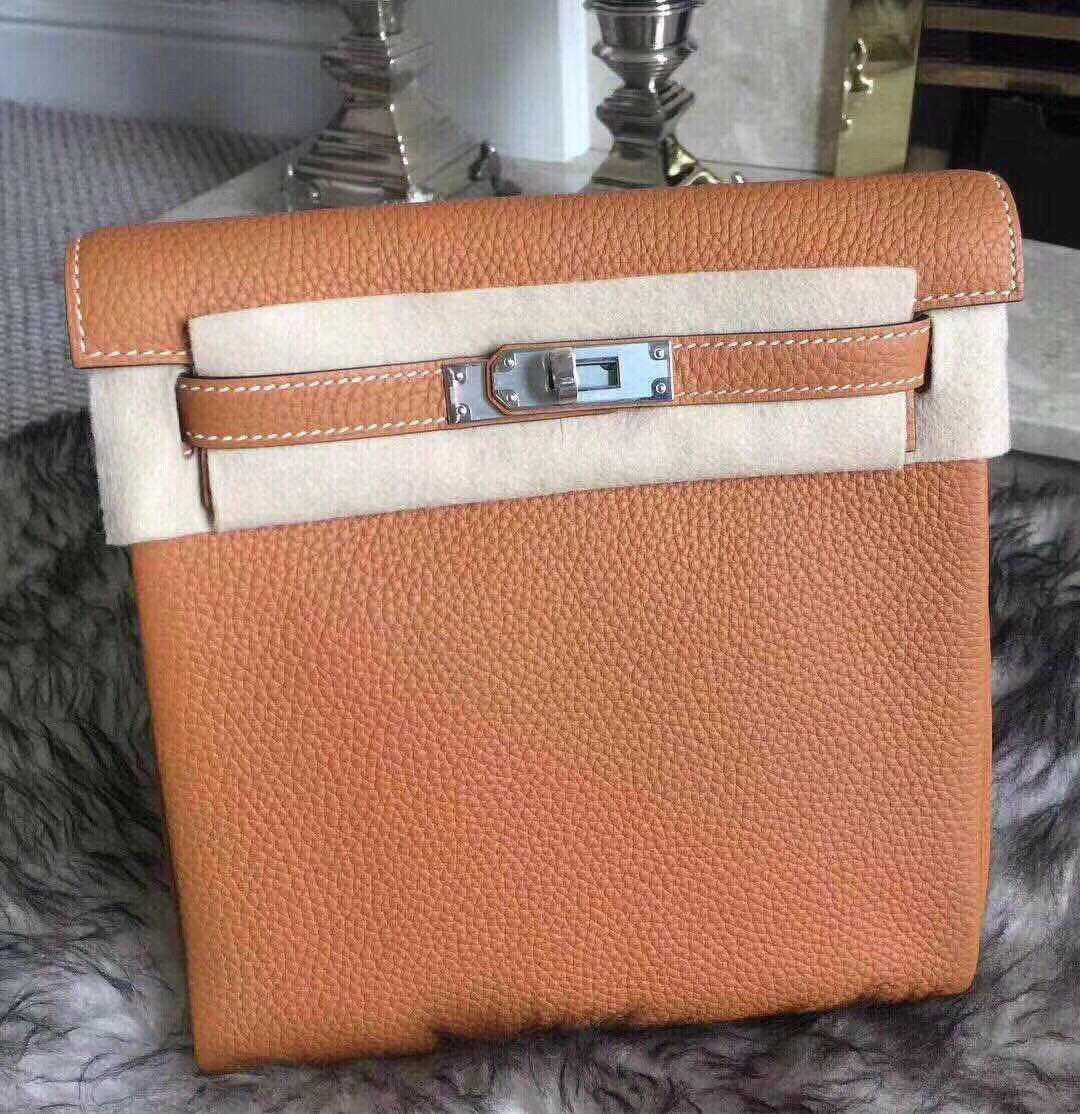 Hermes Kelly Ado Backpack H2398 Orange