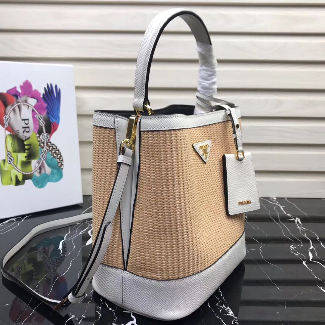 Prada Double Medium bag 1BA210 White