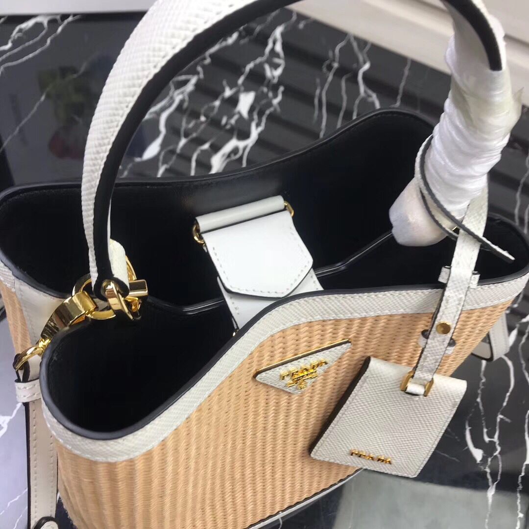 Prada Double Medium bag 1BA210 White