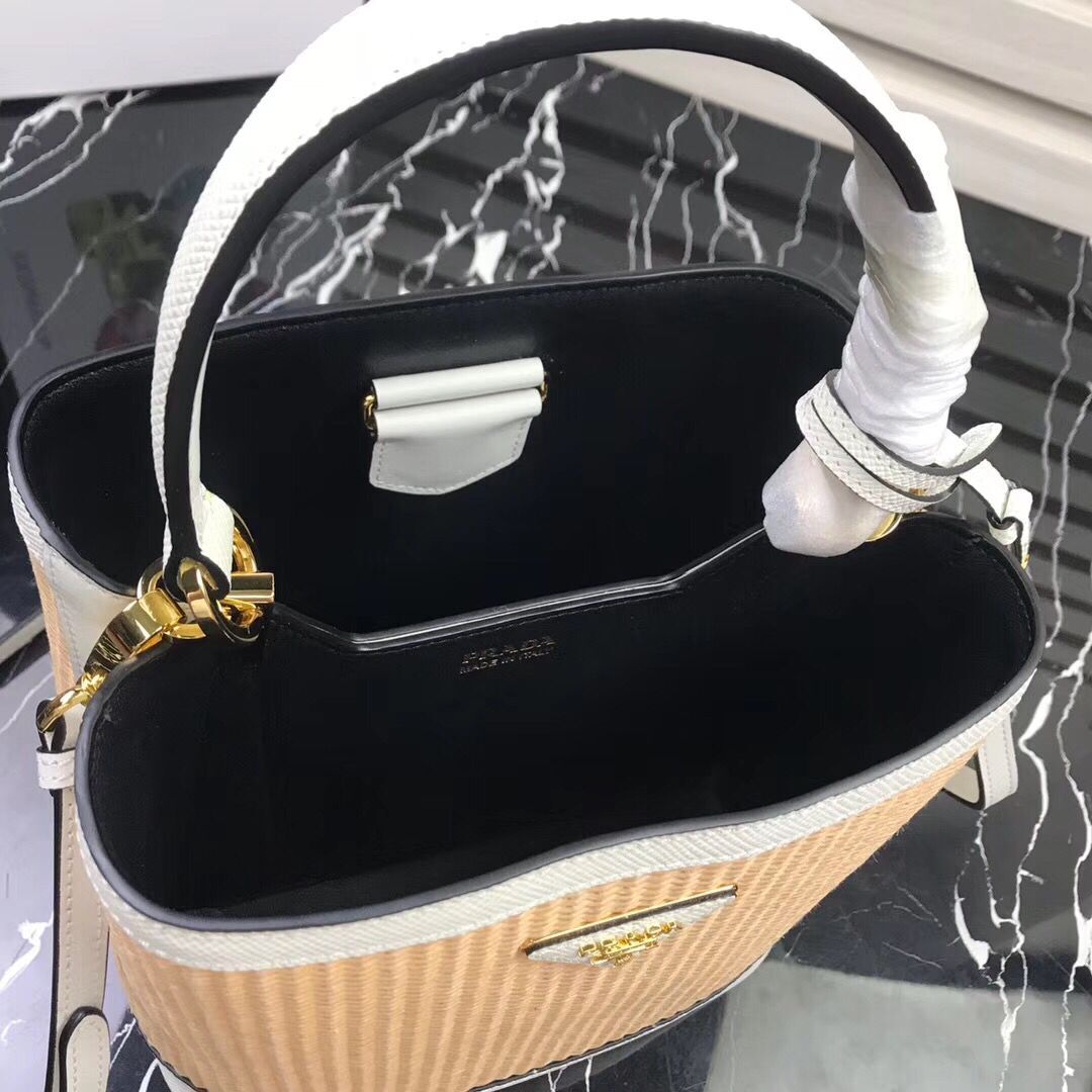 Prada Double Medium bag 1BA210 White