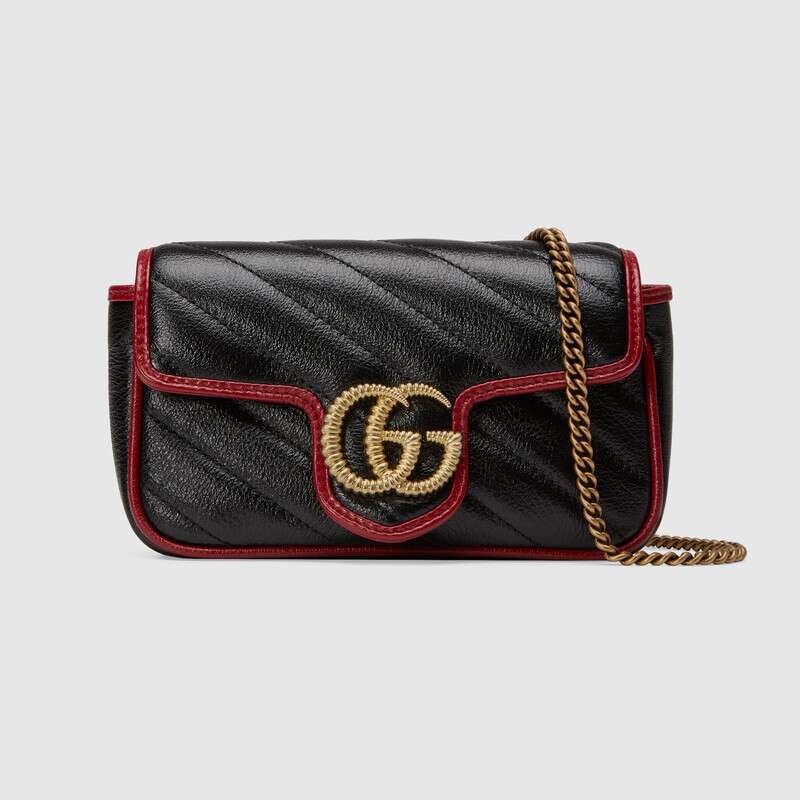 Gucci GG Marmont super mini bag 574969 Black