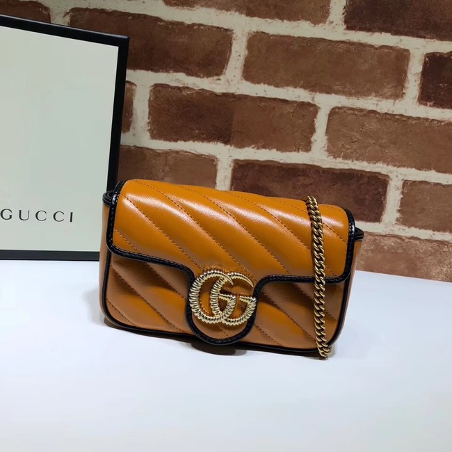 Gucci GG Marmont super mini bag 574969 Cognac