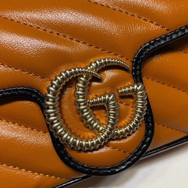 Gucci GG Marmont super mini bag 574969 Cognac